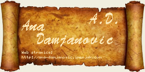 Ana Damjanović vizit kartica